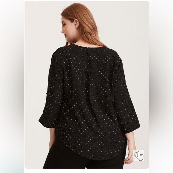 Harper Georgette Pullover 3/4 Sleeve Blouse - Picture 3 of 10